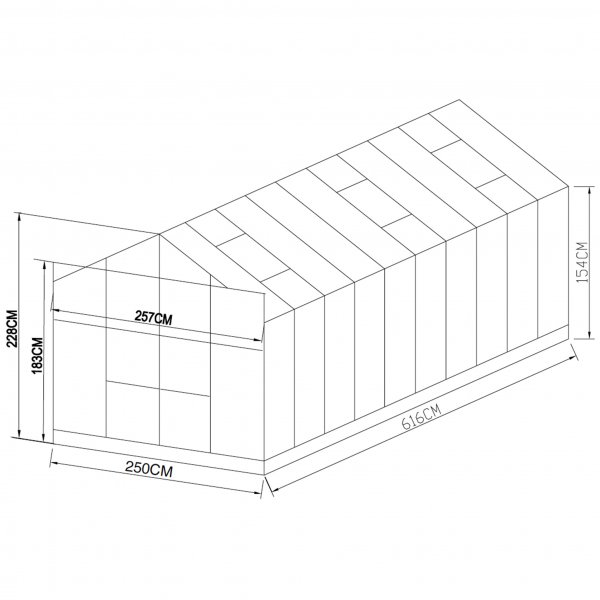 Växthus 16 m² | 4mm säkerhetsglas | 5 års stormgaranti Växthus 16 m² | 4mm säkerhetsglas | 5 års stormgaranti