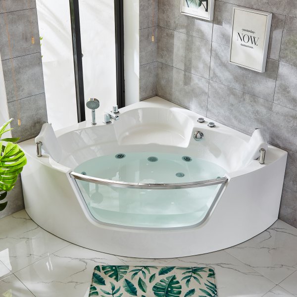 Bubbelbadkar med glasfront & värmare 140x140cm | BK-006V Bubbelbadkar med glasfront & värmare 140x140cm | BK-006V