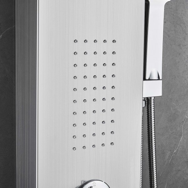 Duschpanel i borstat rostfritt stl | Laura