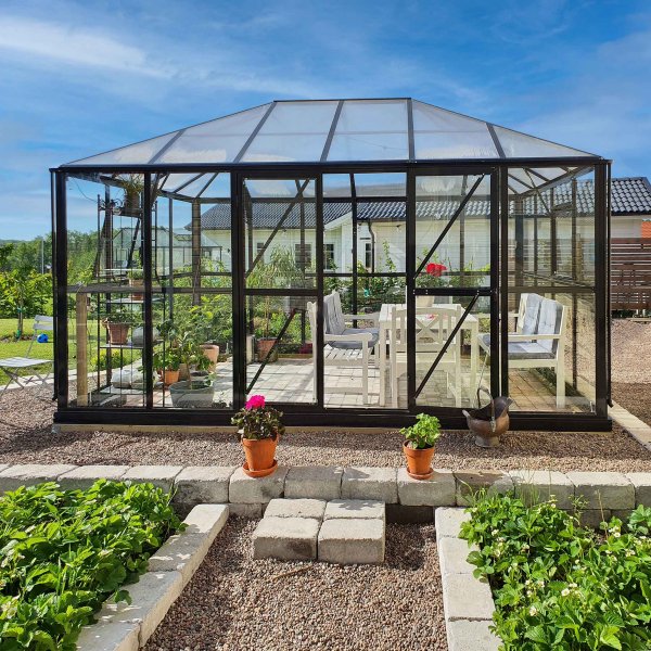 Orangeri 12,9m² | Stort premiumväxthus | 5 års stormgaranti | Gazebo Orangeri 12,9m² | Stort premiumväxthus | 5 års stormgaranti | Gazebo