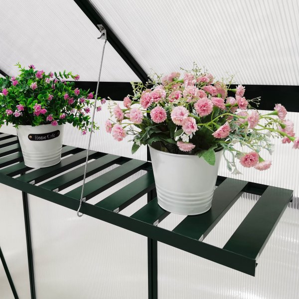 V�ggh�ngd hylla till v�xthus - Aluminium