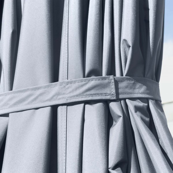 Helautomatiskt premiumparasoll 6m | Grå Helautomatiskt premiumparasoll 6m | Grå