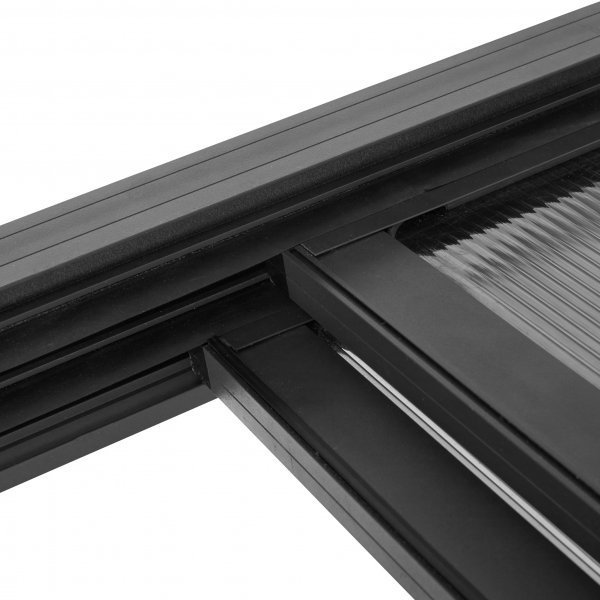 Slide roof veranda 3,9 x 3m | Skjutbart altantak | Kanalplast / Aluminium Slide roof veranda 3,9 x 3m | Skjutbart altantak | Kanalplast / Aluminium