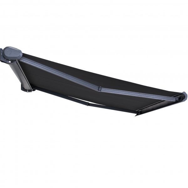 Terrassmarkis helkassett 4x3m | Motor & fj�rrkontroll | Svart - FYNDVARA