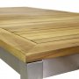 Frlngningsbart bord 200-250cm + 8 stolar - Rostfritt stl och oljad Acacia