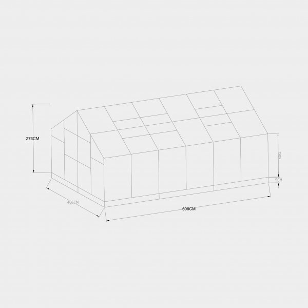 Premium glasvxthus 24,6m | 5 rs stormgaranti | 4mm skerhetsglas