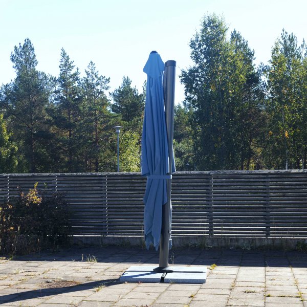 Rektangulrt premiumparasoll 3x4m med vev | Bl