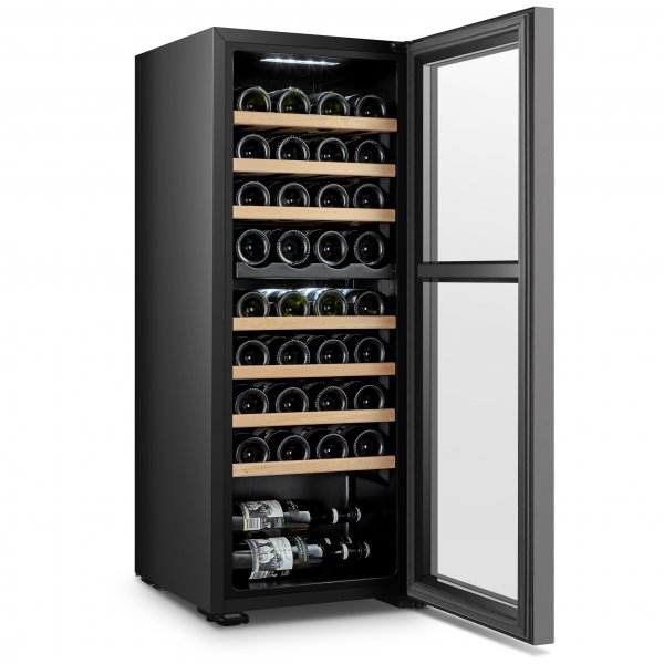 Vinkyl 2 temperaturzoner | 36 flaskor | Tystgende | 42cm bred