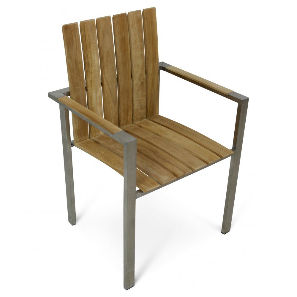 Philadelphia stol 3-pack | Träfärgad | Teak | Philadelphia stol 3-pack i SS#304 rostfritt stål och Teak av premiumkvalitet. Priset avser 3st stolar