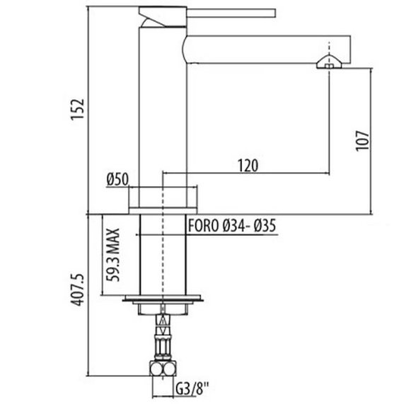 Tvättställsblandare i mässing - Gianna Tvättställsblandare i mässing - Gianna