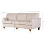 Howardsoffa 3-sits | Sv�ngd design, kallskum & avtagbar kl�dsel | Beige