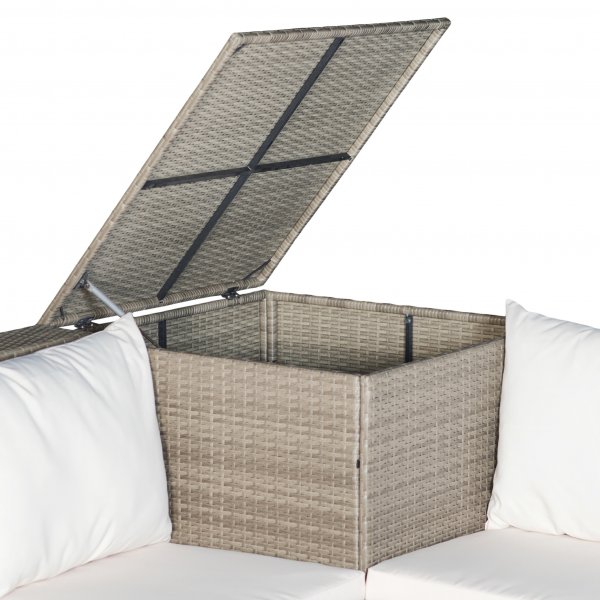 Exklusiv loungegrupp | Inbyggd förvaring | Brun konstrotting | Djursvik Exklusiv loungegrupp | Inbyggd förvaring | Brun konstrotting | Djursvik