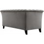 Chesterfieldsoffa Gr� Sammet | Eukalyptustr� & ben i gummitr� | Chesterfield