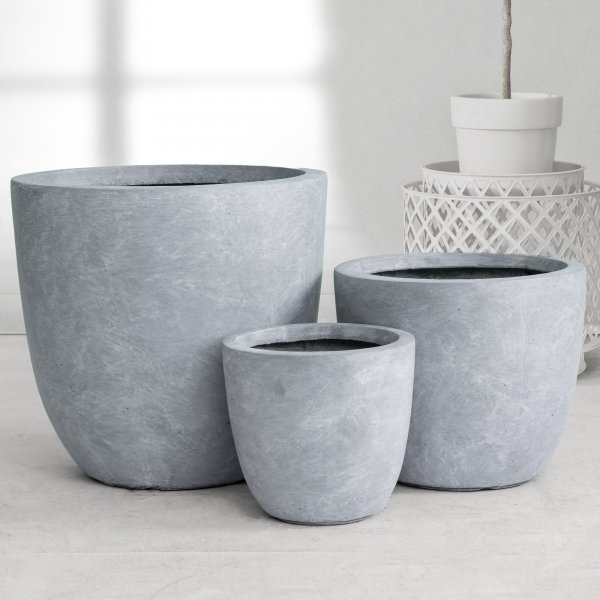 Fiberarmerade utekrukor | 3-pack | Ljusgr