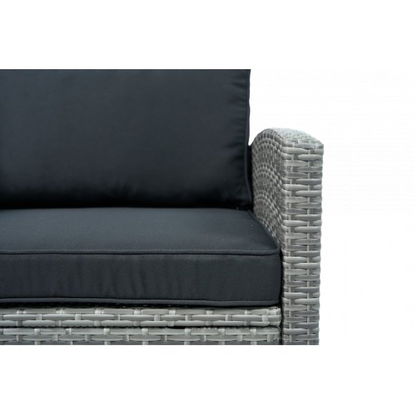 Loungegrupp med soffa, 2 f�t�ljer & bord i gr�tt | Arholma