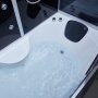Rektangulr duschkabin med jacuzzi-badkar