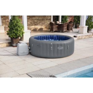 Lay-Z-Spa Santorini Smart HydroJet Pro 7 (216x80 cm) | Uppblåsbart spabad för 7 personer med appstyrning och HydroJet-massage Lay-Z-Spa Santorini Smart HydroJet Pro 7 (216x80 cm) | Uppblåsbart spabad för 7 personer med appstyrning och HydroJet-massage