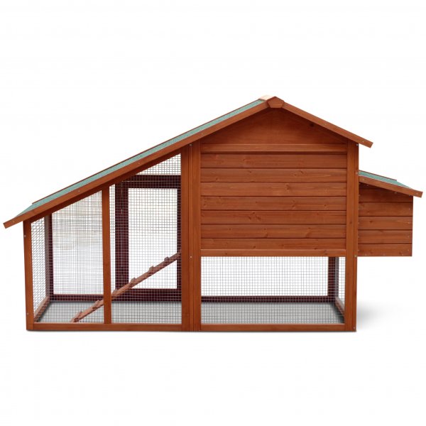 Stort hönshus med hönsgård | Lättstädat | Färdig byggsats | 2x0,7x1,1m Stort hönshus med hönsgård | Lättstädat | Färdig byggsats | 2x0,7x1,1m