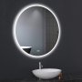 Rund badrumsspegel med LED-belysning | Anti-fog & touch-styrning