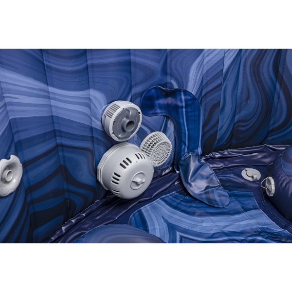 Lay-Z-Spa Santorini Smart HydroJet Pro 7 (216x80 cm) | Uppblsbart spabad fr 7 personer med appstyrning och HydroJet-massage