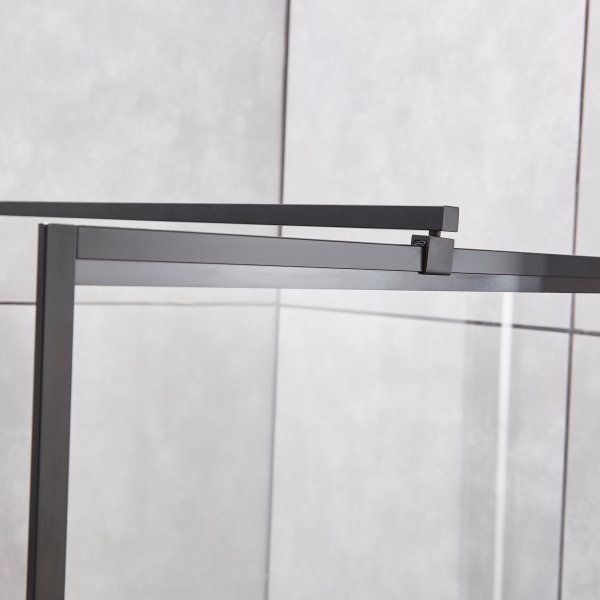 Duschvägg i 6mm säkerhetsglas | Svart Duschvägg i 6mm säkerhetsglas | Svart