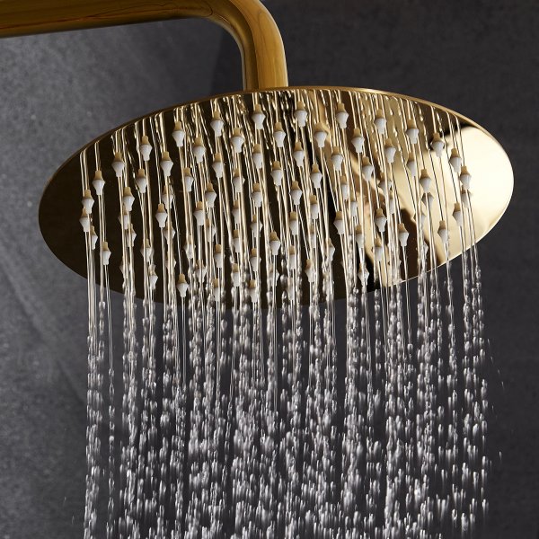 Komplett takduschset med handdusch | Mässing Komplett takduschset med handdusch | Mässing