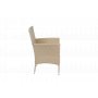 Rund matgrupp | Bord �100 cm & 4 stolar med dynor | Tyl�sand � Beige