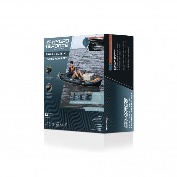 HydroForce Angler Elite Fiskekajak 380×99 cm | Fish ruler, ripstop & komplett set | Bestway (65197) HydroForce Angler Elite Fiskekajak 380×99 cm | Fish ruler, ripstop & komplett set | Bestway (65197)