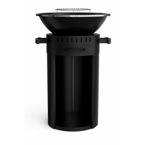 Eldstad med grillplatta i rostfritt stål | 58 cm fire pit | Svart Eldstad med grillplatta i rostfritt stål | 58 cm fire pit | Svart