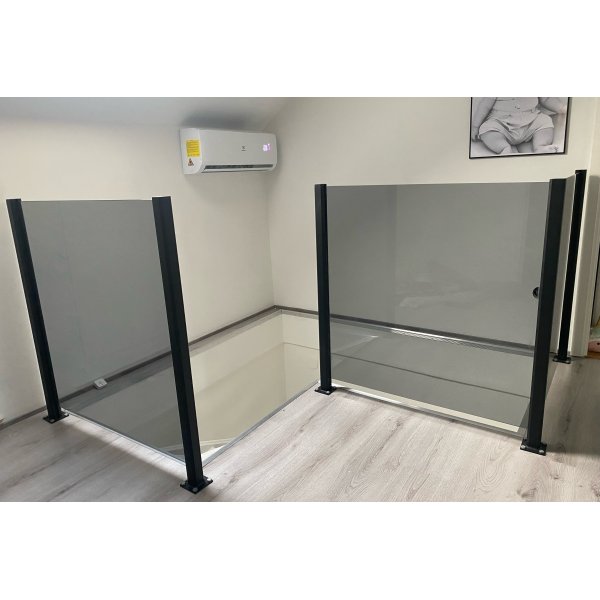 Glasrcke / staket i tonat glas | Flerpack