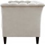 Chesterfieldf�t�lj Beige | Sammet, dekorativa nitar & ben i massivt tr� | Milton