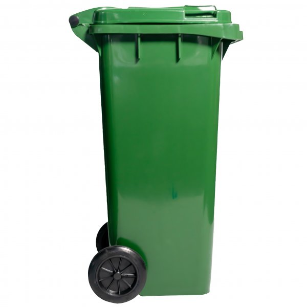Soptunna/Sopk�rl 120 liter med lock | Gr�n