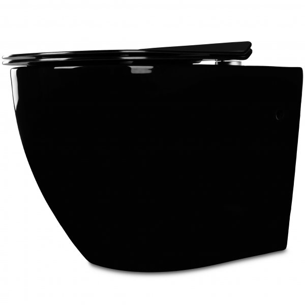 Vägghängd toalett inkl. Dold cistern | Svart | Toalettpaket Vägghängd toalett inkl. Dold cistern | Svart | Toalettpaket