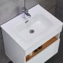 Badrumspaket | Kommod, LED-spegel och hgskp | Hgblank vit